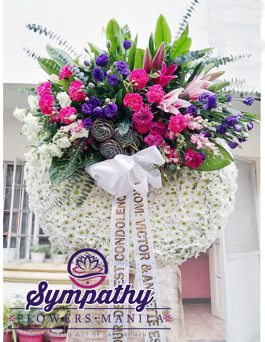 Colorful Exit Sympathy Flowers